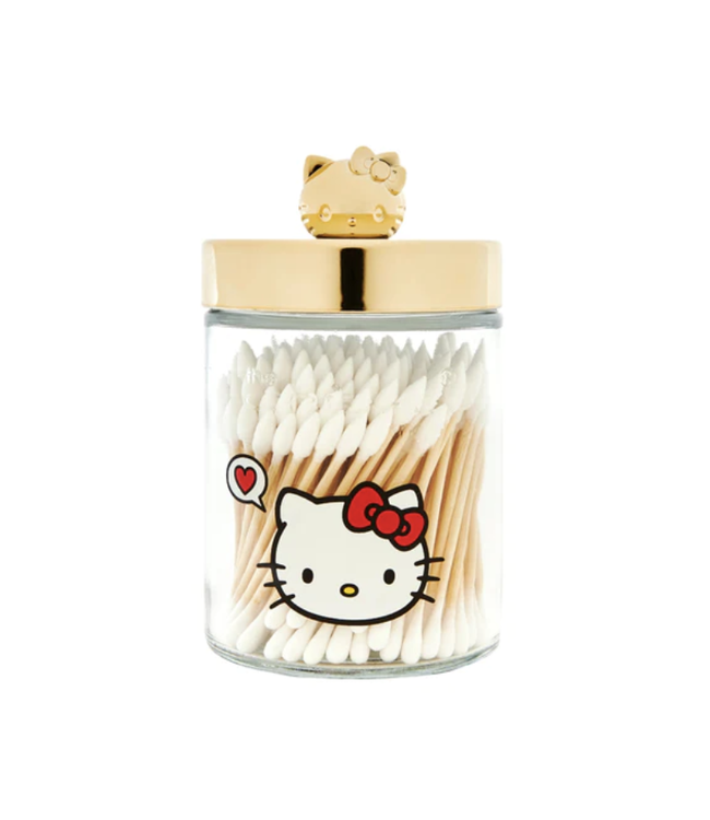 TCS SANRIO Hello Kitty Chic Reusable Jar + Precision Cotton Swabs