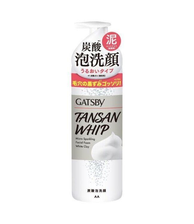 Mandom Gatsby Tansan Whip  Micro Sparkling Facial Foam (White Clay)