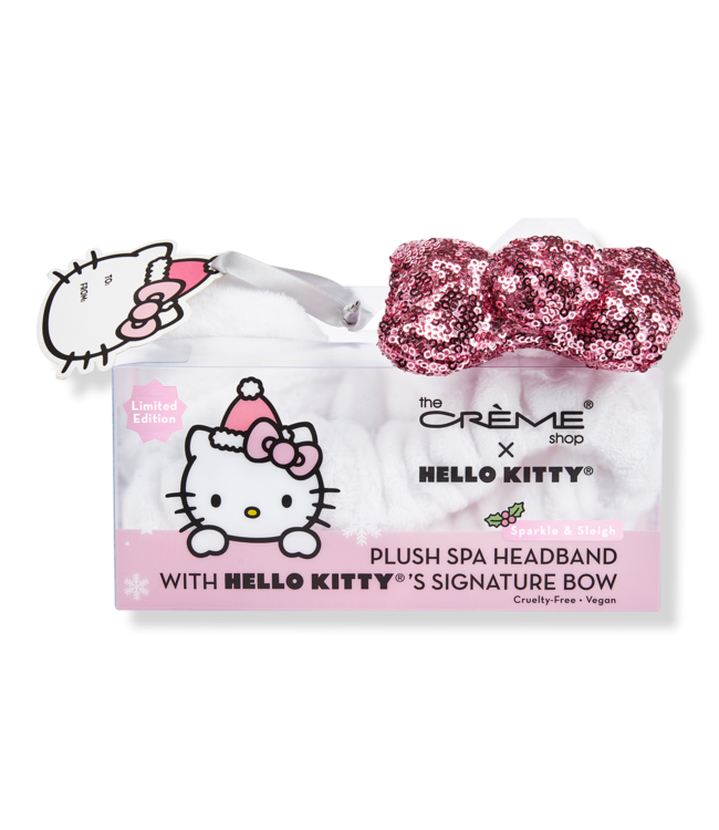 TCS Sanrio Hello Kitty Plush Spa Headband with Hello Kitty's Signature Bow (Winter Cutie) Limited