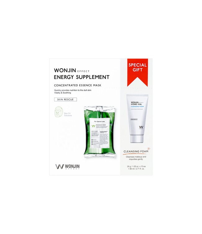 Wonjin Effect Energy Supplement Mask w/ Face Wash 10pcs/Box