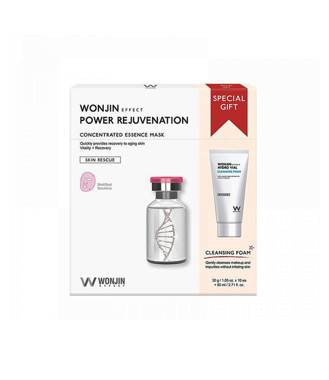 Wonjin Medicell Rejuvenation Concentrated Ampoule Mask w/Face Wash 10pcs/Box