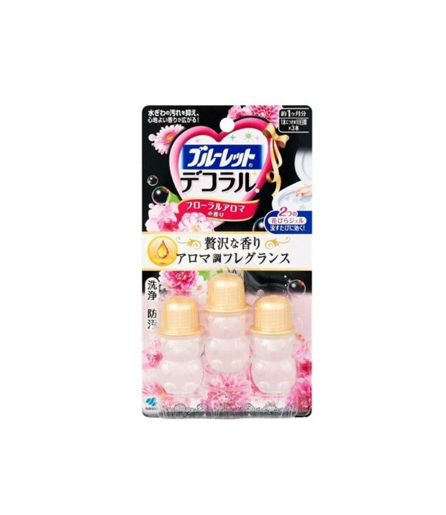 Kobayashi Toilet Cleaner Deodorizer Coral Floral 3pcs