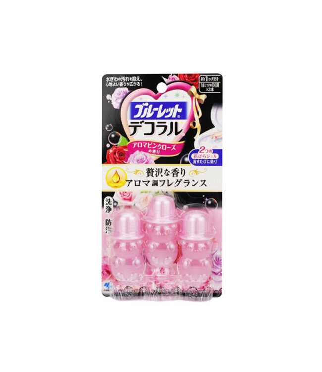 Kobayashi Toilet Cleaner Deodorizer Pink Rose 3pcs