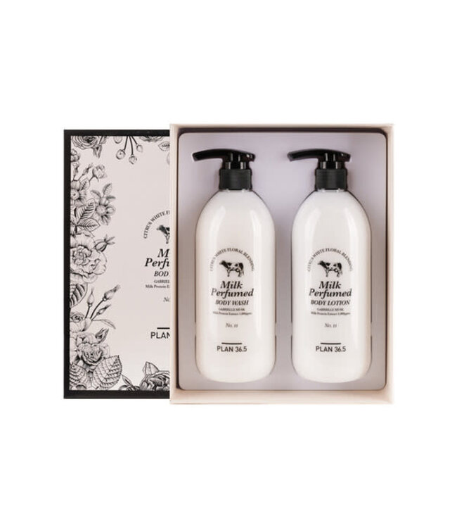 Plan 36.5 Milk Perfumed Body Wash + Lotion Limited Set (Chanel Gabriel Musk Fragrance)