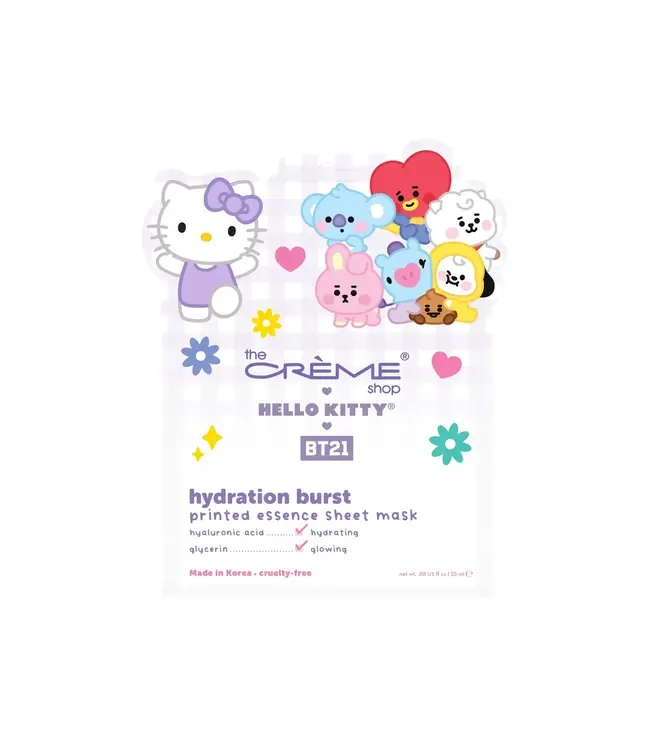 TCS Sanrio Hello Kitty X BT21 Dream Team Printed Essence Sheet Mask Combo