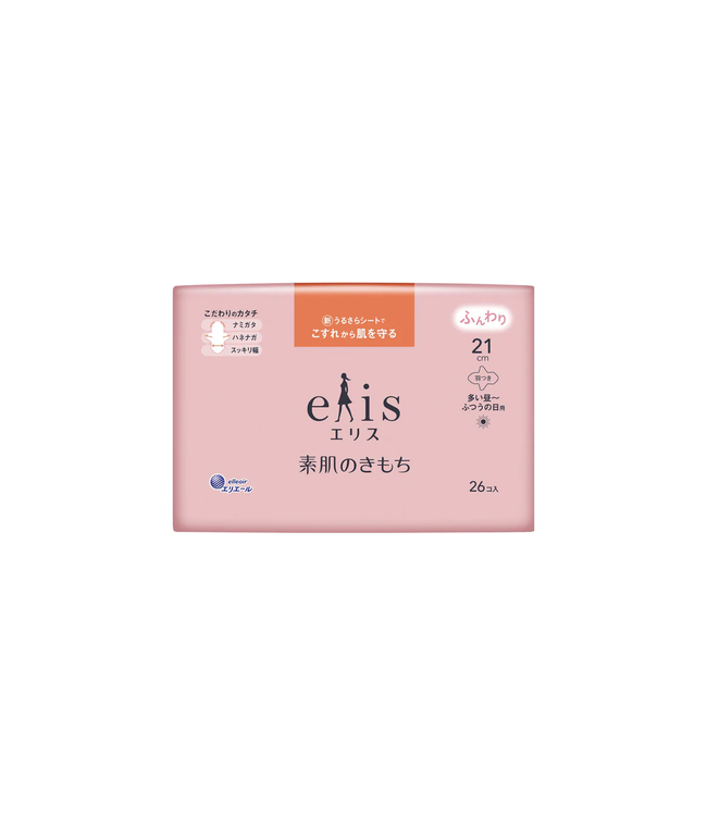Elleair Elis Suhadano Kimochi Sanitary Napkin Heavy Daytime W/Wing 21cm/26pcs