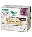 Kao Laurier Happy Bare Skin Botanical 100% Cotton For Night Use 35cm with Wings Unscented 8pcs