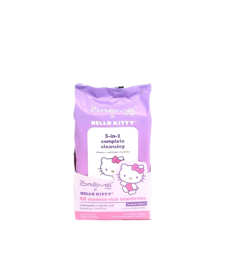 The Cream Shop TCS Sanrio Hello Kitty Purple Complete Cleansing Towelettes 60CT (Watermelon)