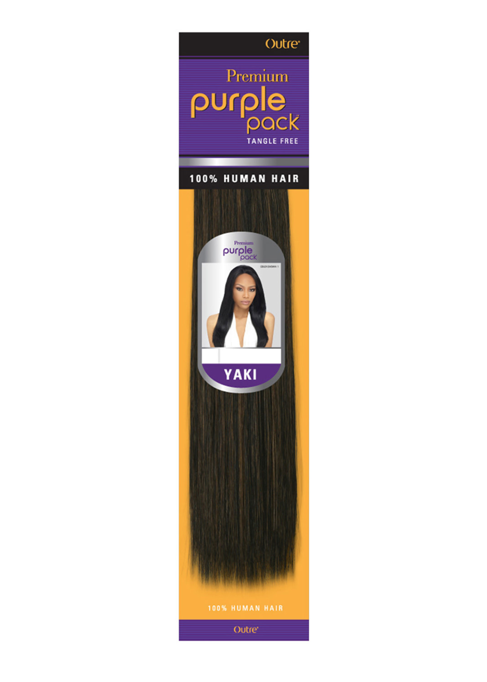Outre Premium Purple Pack Yaki  - (100% Human) Weaving Hair