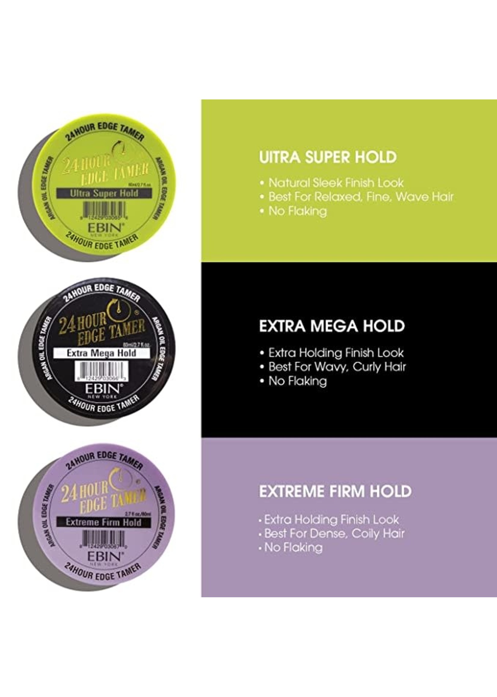 Ebin 24 Hour Extreme Firm Hold Edge Tamer 8.25oz