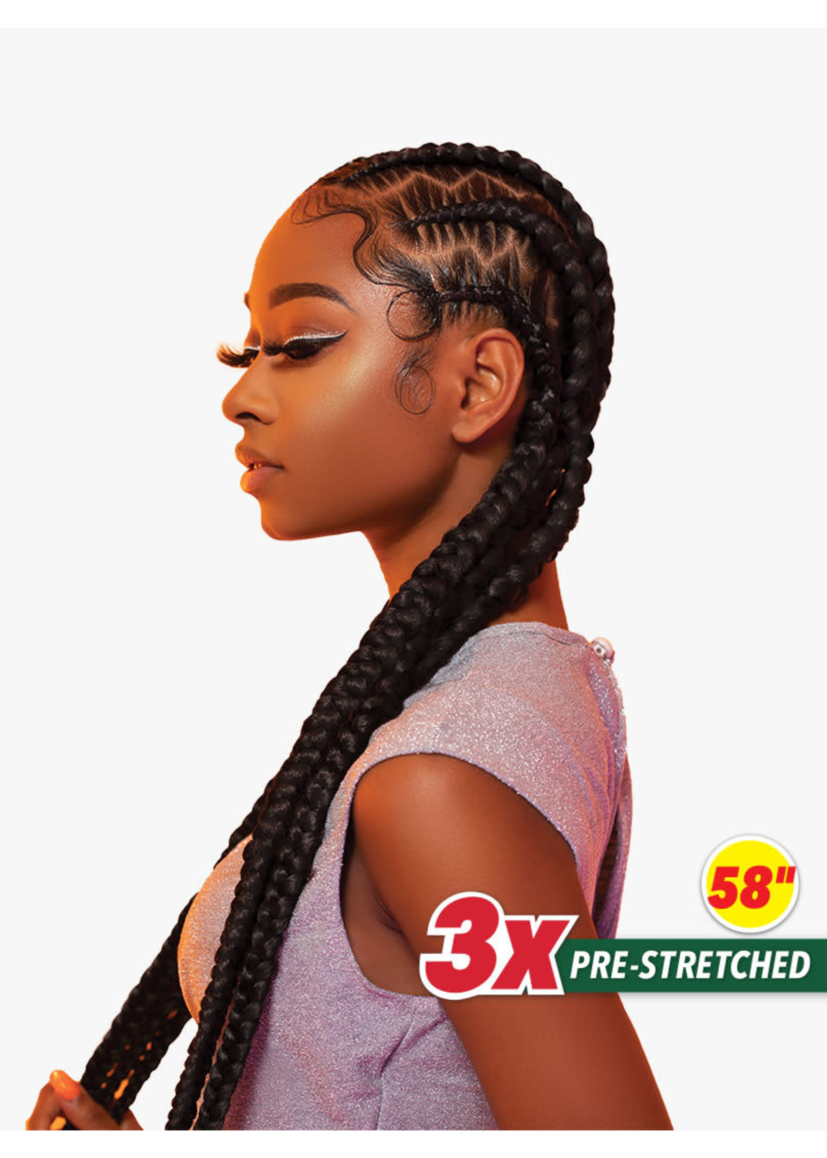 African Collection 3x X-pression Pre-Stretched Braid 58"