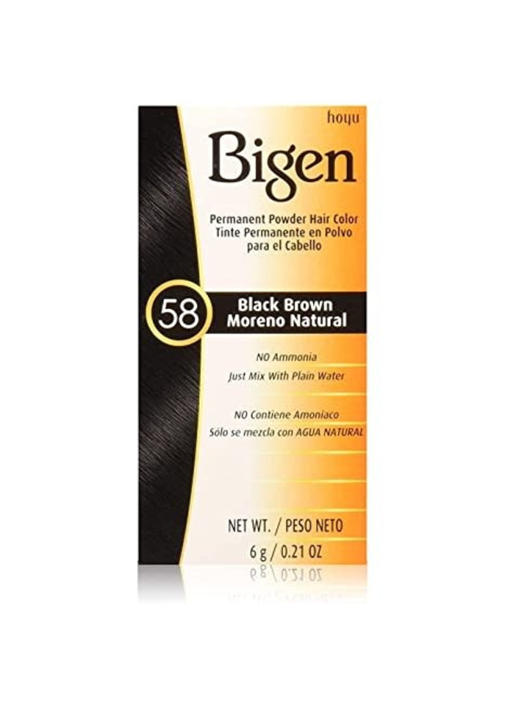 Bigen Hair Color #58 Black Brown .21 oz