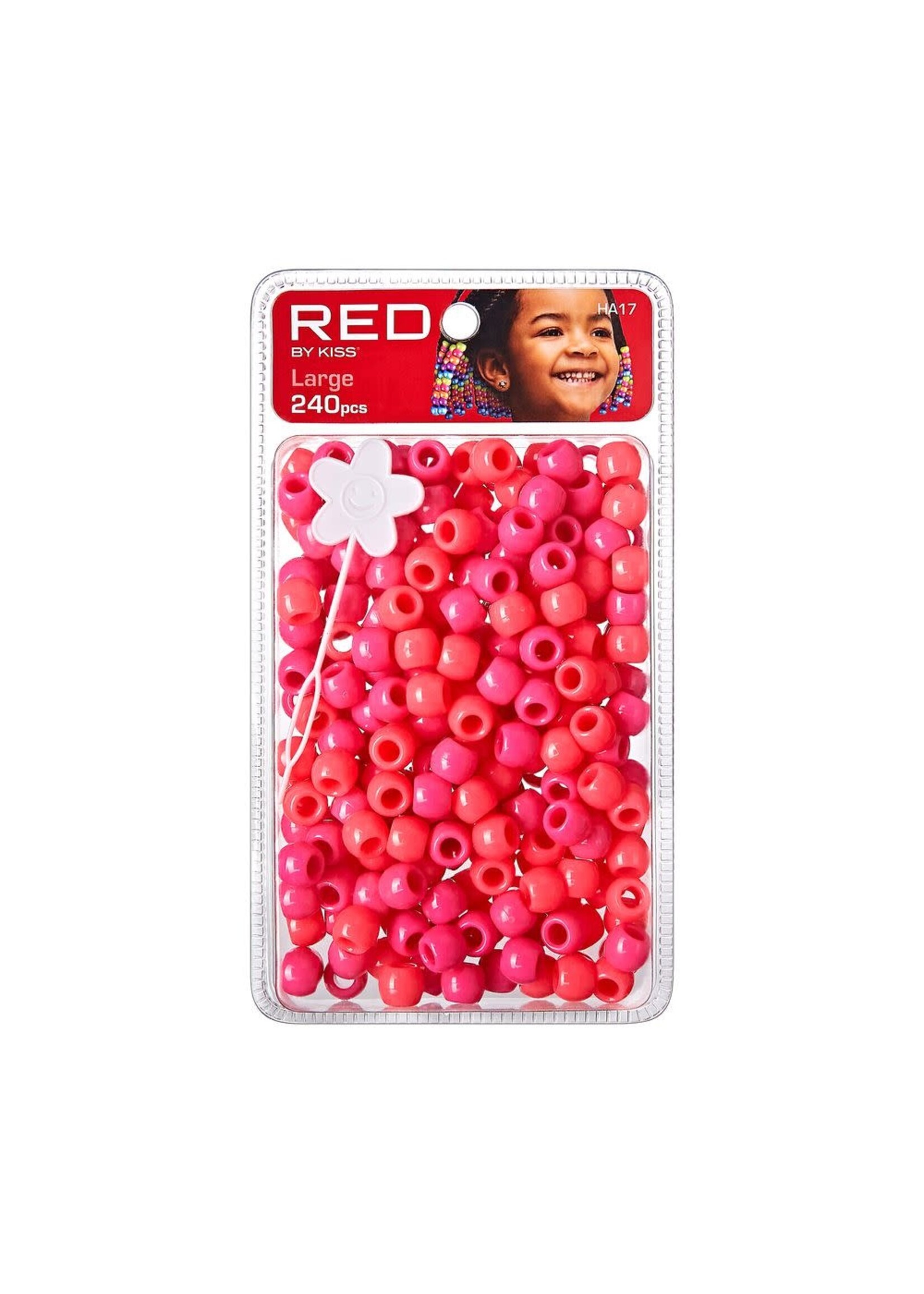 Red Large Light & Dark Pink Beads 240pcs HA17