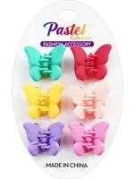 pastel collection butterfly clips-small