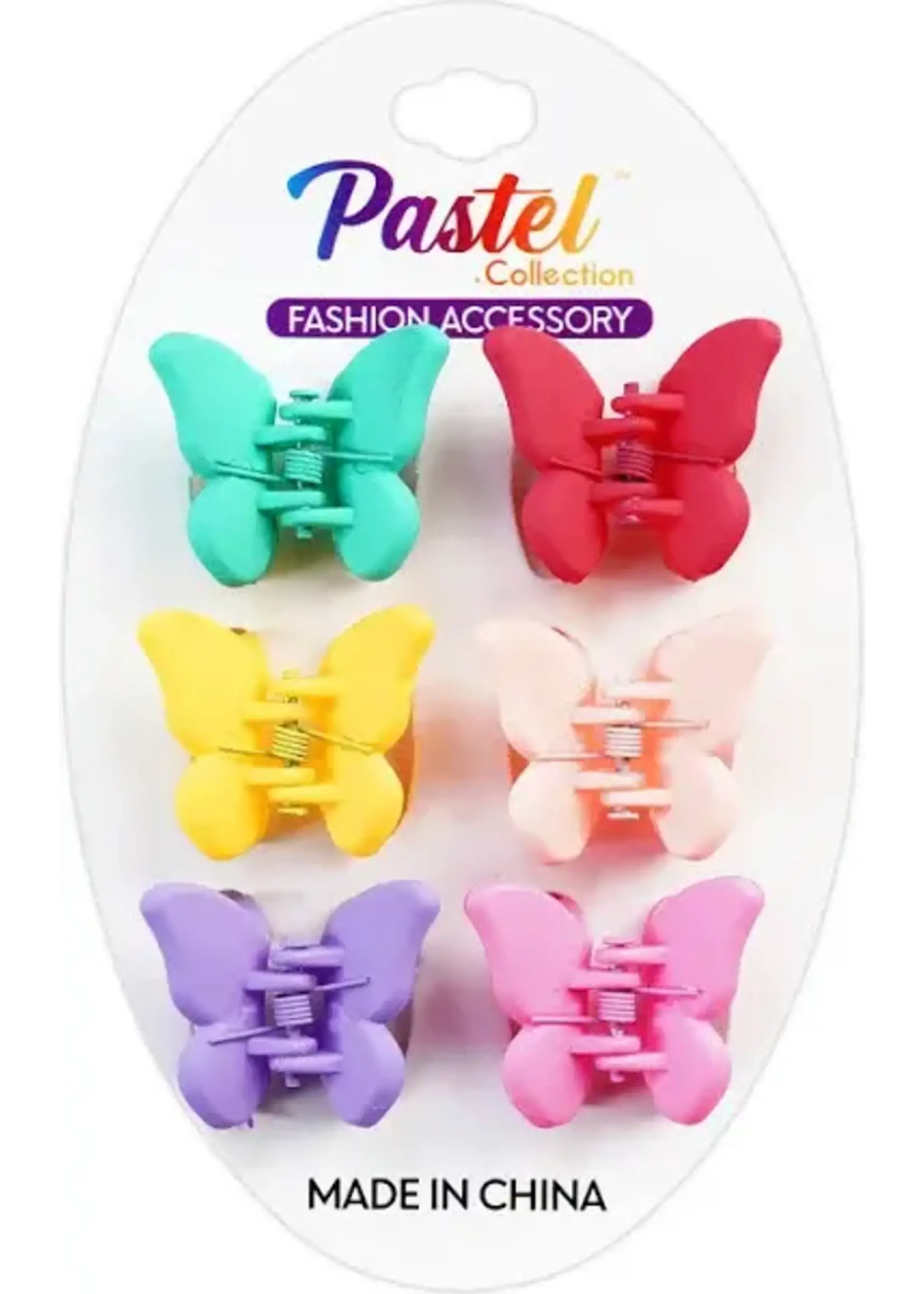 pastel collection butterfly clips-small