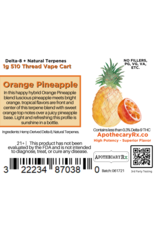 Apothecary Rx Apothecary Rx Delta 8 Orange Pineapple Hybrid Cartridge 1gr