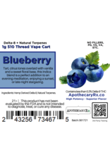 Apothecary Rx Apothecary Rx Delta 8 Relaxing Blueberry Indica Cartridge 1gr