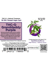 Apothecary Rx Apothecary Rx THCO Granddaddy Purple Cartridge 1 gr