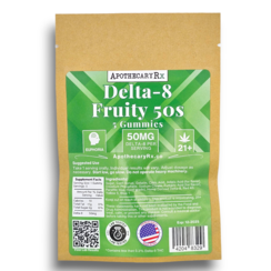 Apothecary Rx Delta 8 Fruity 50s Vegan Gummies 50mg 5ct