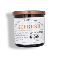 Apothecary Rx Full Spectrum CBD Aromatherapy Candle REFRESH 100mg 8oz