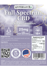 Apothecary Rx Apothecary Rx Full Spectrum CBD Vegan Gummies 25mg 5ct