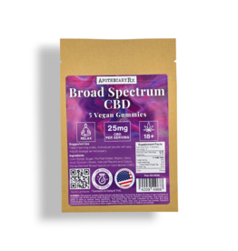 Apothecary Rx Broad Spectrum CBD Vegan Gummies 25mg 5ct