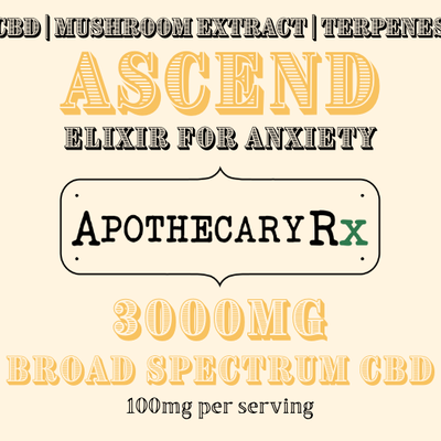 Apothecary Rx Apothecary Rx 3000mg ASCEND Elixir for Anxiety with Broad Spectrum CBD 30ml