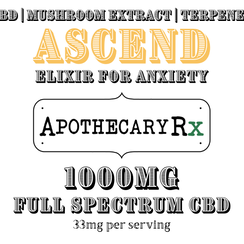 Apothecary Rx ASCEND for Anxiety Full Spectrum CBD Elixir 1000mg 30ml