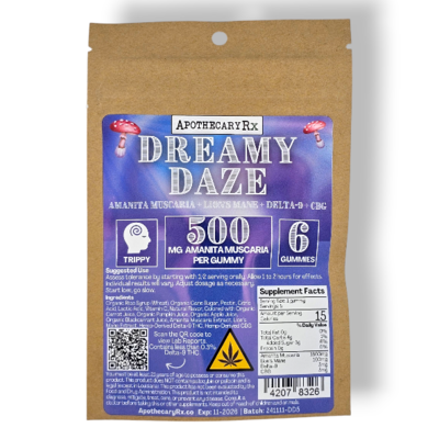 Apothecary Rx Apothecary Rx Amanita Muscaria Dreamy Daze Magic Mushroom Gummies 610mg 6ct