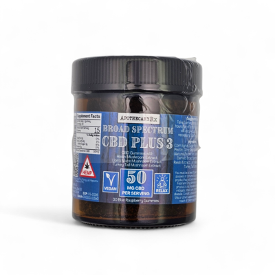 Apothecary Rx Apothecary Rx 50mg Broad Spectrum CBD Plus 3 Mushroom Gummies 30ct