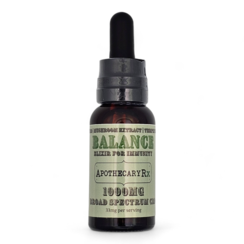 Apothecary Rx 1000mg BALANCE Elixir for Immunity with Broad Spectrum CBD 30ml