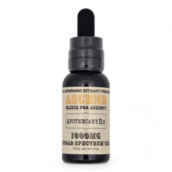 Apothecary Rx 1000mg ASCEND Elixir for Anxiety with Broad Spectrum CBD 30ml