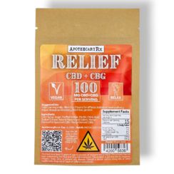 Apothecary Rx 100mg Full Spectrum CBD CBG 1:1 Relief Gummies 5ct