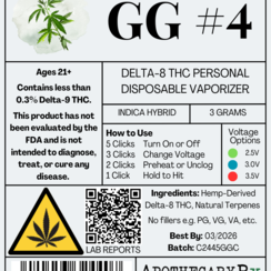Apothecary Rx 3g Delta-8 Disposable Vaporizer GG #4