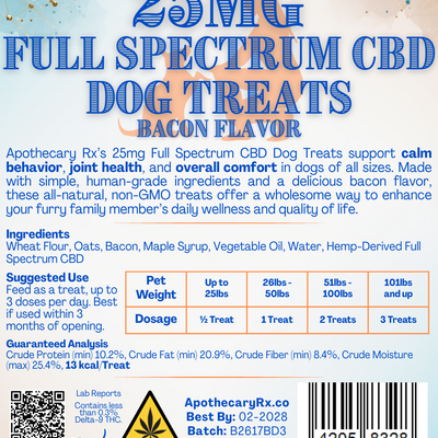 Apothecary Rx Apothecary Rx 25mg Full Spectrum CBD Bacon Flavored Dog Treats 30ct