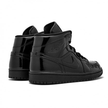 Jordan Retro 1 Mid SE Triple Black Patent - Boutique Evoque Mode Streetwear  / Evoque Mtl