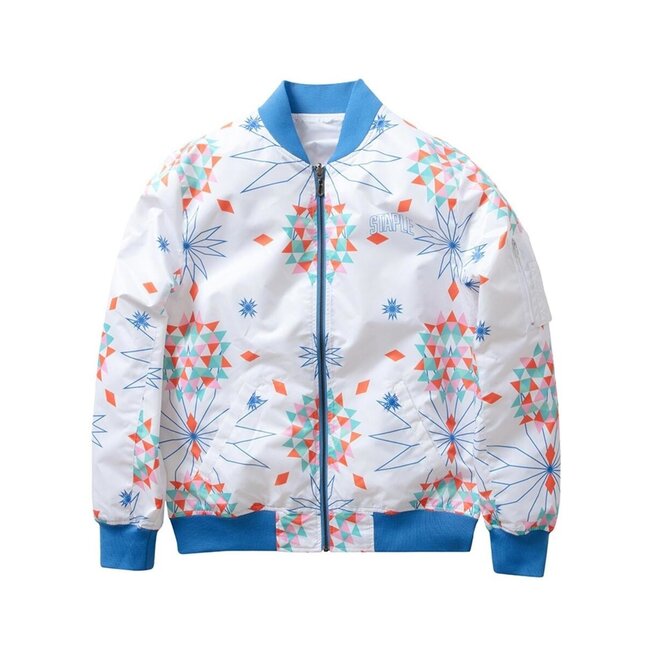 Staple Staple NYC Lenox Bomber Jacket White (REVERSIBLE)