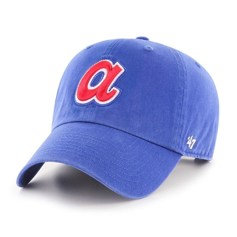 47 Brand '47 Brand Atlanta Braves Clean-Up Adjustable Hat Royal Blue -  Evoque Mtl
