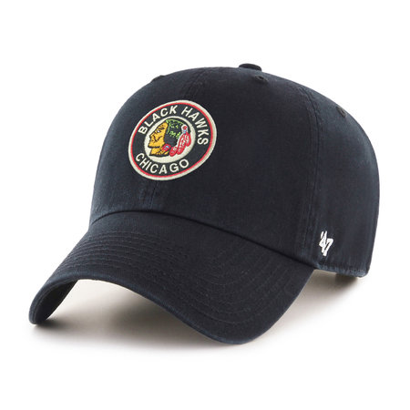 47 Brand '47 Brand Chicago Black Hawks Clean-Up Adjustable Hat Black