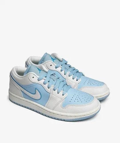 retro 1 low blue and white