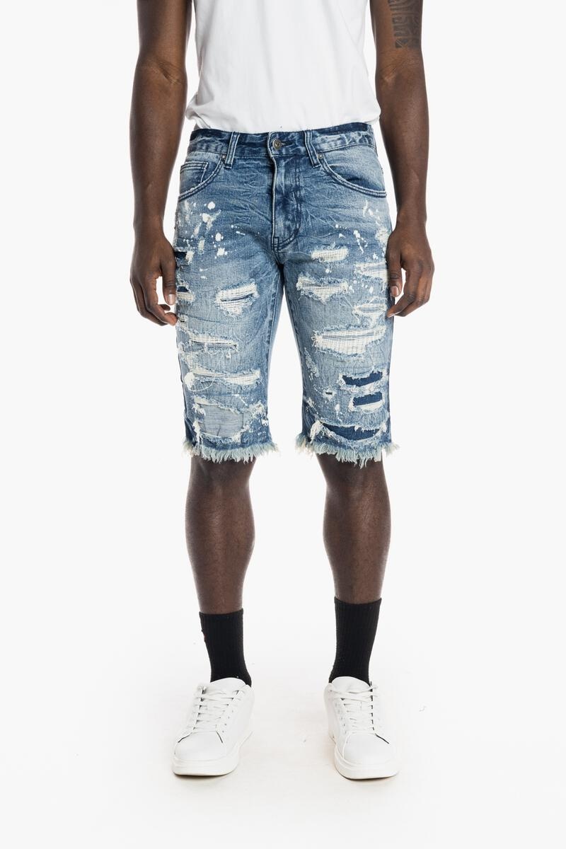 Smoke Rise Denim Short Pebble Blue JS22231 - Evoque Mtl