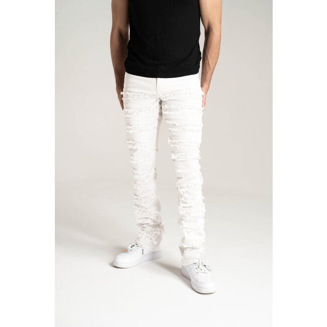 Spark Spark Stacked Jeans White (S3016T)