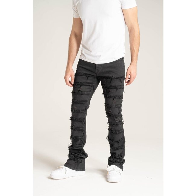 Spark Spark Stacked Jeans Black (S3016)