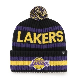 47 Brand '47 Brand LA Lakers Cuff Pom Knit Hat Black/Purple