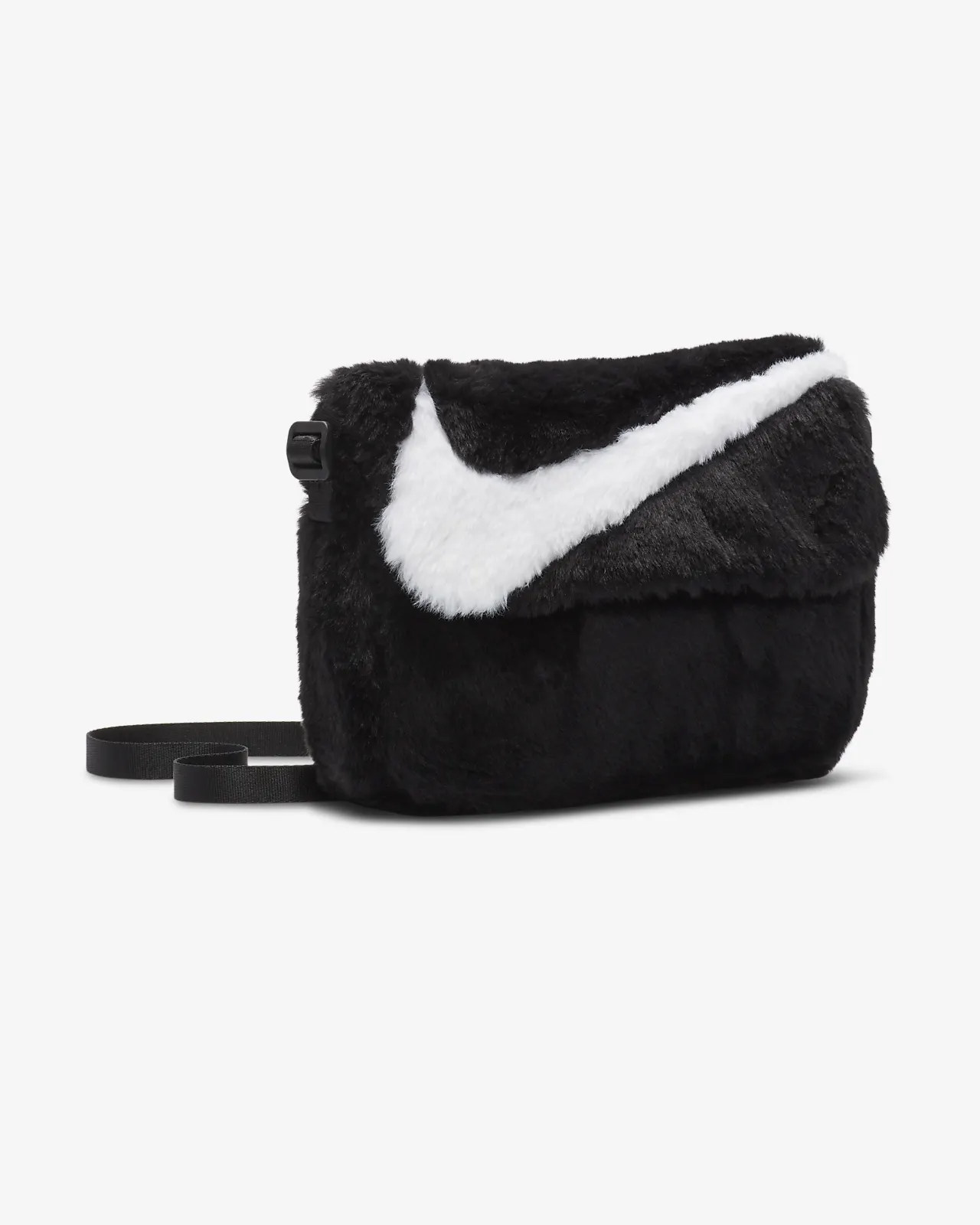 人気 ☆NIKE☆ NSW FUTURA 365 FAUX FUR CROSSBODY BAG Nike Sportswear Futura 365 Faux Fur Crossbody Bag Black