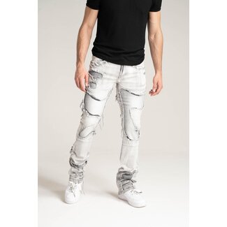 Taker Taker Stacked Jeans Grey (B2083)