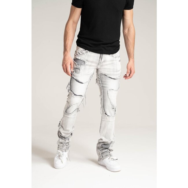 Taker Taker Stacked Jeans Grey (B2083)