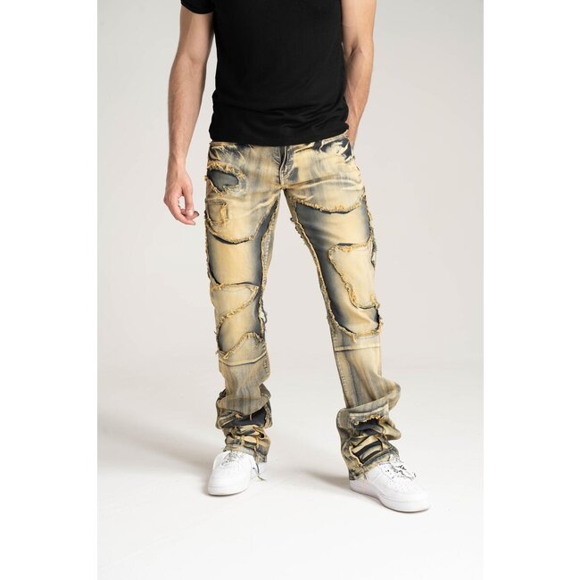 Taker Taker Stacked Jeans Rust (B2083)
