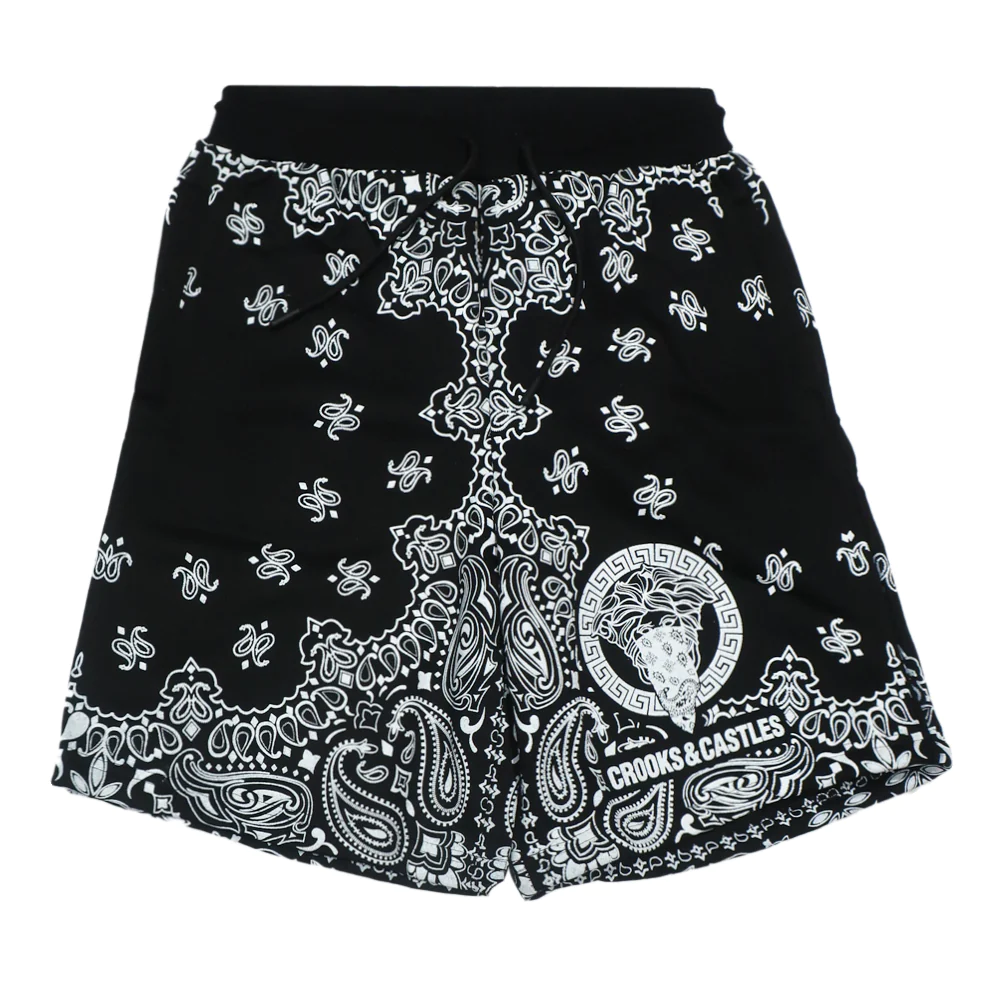 Crooks Castles Shorts Black 2AC6502 Evoque Mtl