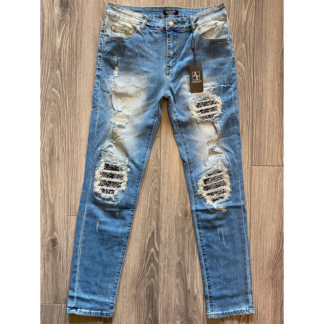 alvajo Alvajo Biker Jeans Blue/Black